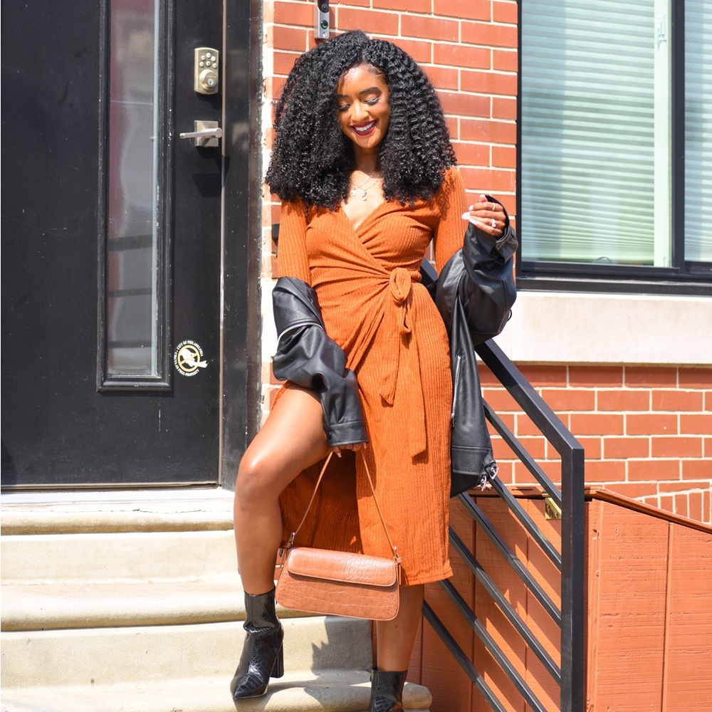 Knit Wrap Dress
